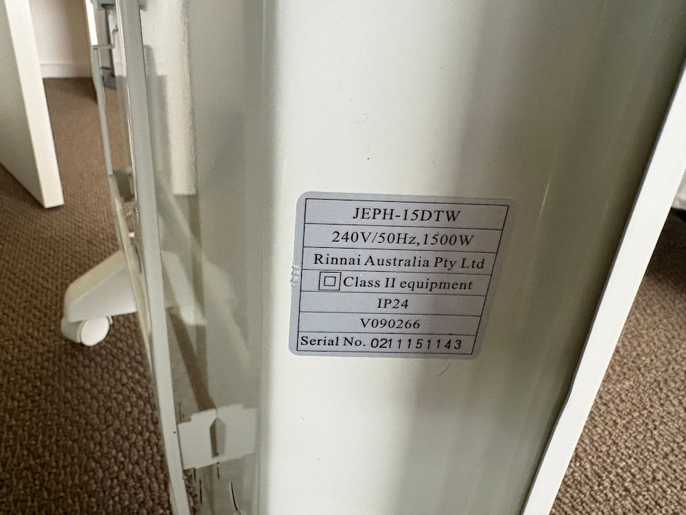 Panel heater: Rinnai 1500w